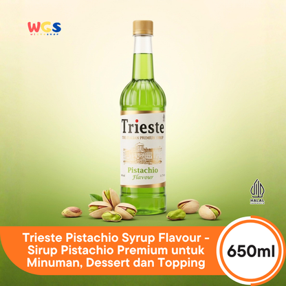 Trieste Pistachio Syrup Flavour 650ml - Sirup Pistachio Premium untuk Minuman, Dessert dan Topping