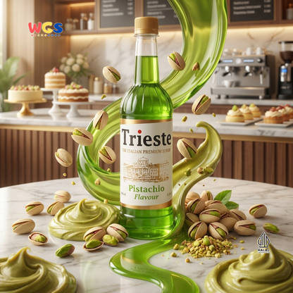 Trieste Pistachio Syrup Flavour 650ml - Sirup Pistachio Premium untuk Minuman, Dessert dan Topping