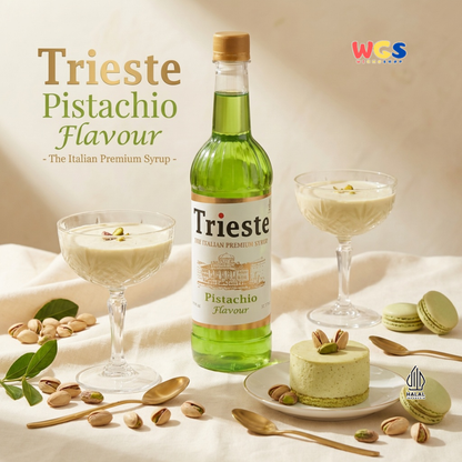 Trieste Pistachio Syrup Flavour 650ml - Sirup Pistachio Premium untuk Minuman, Dessert dan Topping