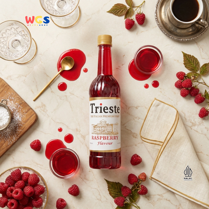 Trieste Raspberry Syrup Flavour 650ml - Sirup Raspberry Premium untuk Minuman, Soda, Mocktail dan Dessert