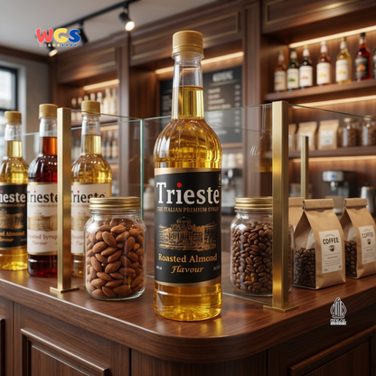 Trieste Roasted Almond Flavor Syrup Premium 650ml - Halal MUI - Trendy Drink - Bubble Tea