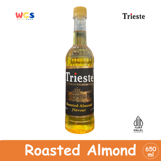 Trieste Roasted Almond Flavour Syrup Premium 650ml - Halal MUI - Minuman Kekinian - Bubble Tea