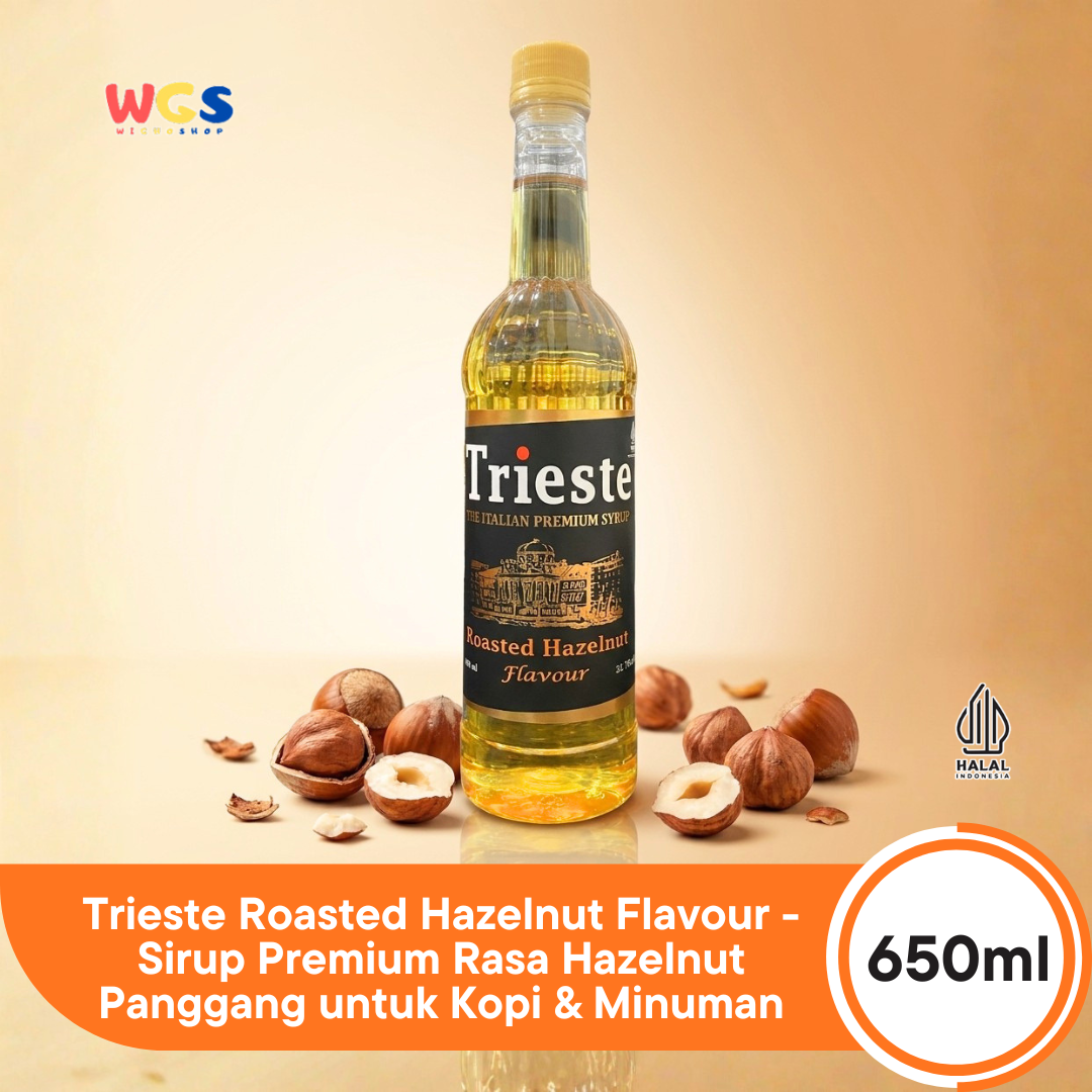 Trieste Roasted Hazelnut Flavour Syrup 650ml - Sirup Premium Rasa Hazelnut Panggang untuk Kopi & Minuman