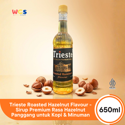 Trieste Roasted Hazelnut Flavour Syrup 650ml - Sirup Premium Rasa Hazelnut Panggang untuk Kopi & Minuman
