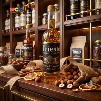 Trieste Roasted Hazelnut Flavour Syrup 650ml - Sirup Premium Rasa Hazelnut Panggang untuk Kopi & Minuman
