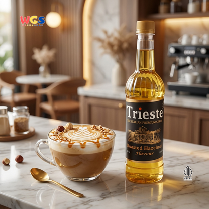 Trieste Roasted Hazelnut Flavour Syrup 650ml - Sirup Premium Rasa Hazelnut Panggang untuk Kopi & Minuman