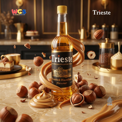 Trieste Roasted Hazelnut Flavour Syrup 650ml - Sirup Premium Rasa Hazelnut Panggang untuk Kopi & Minuman