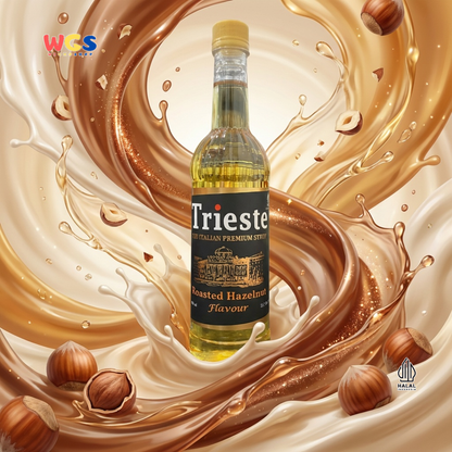 Trieste Roasted Hazelnut Flavour Syrup 650ml - Sirup Premium Rasa Hazelnut Panggang untuk Kopi & Minuman