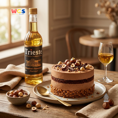 Trieste Roasted Hazelnut Flavour Syrup 650ml - Sirup Premium Rasa Hazelnut Panggang untuk Kopi & Minuman