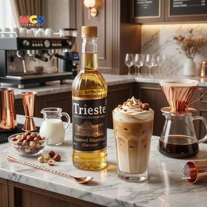 Trieste Roasted Hazelnut Flavour Syrup 650ml - Sirup Premium Rasa Hazelnut Panggang untuk Kopi & Minuman