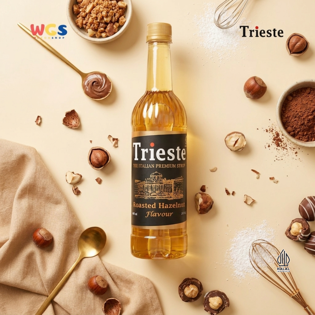 Trieste Roasted Hazelnut Flavour Syrup 650ml - Sirup Premium Rasa Hazelnut Panggang untuk Kopi & Minuman