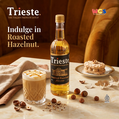 Trieste Roasted Hazelnut Flavour Syrup 650ml - Sirup Premium Rasa Hazelnut Panggang untuk Kopi & Minuman