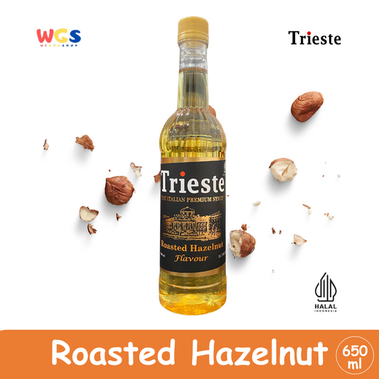 Trieste Roasted Hazelnut Flavour Syrup Premium 650ml - Halal MUI - Minuman Kekinian - Bubble Tea