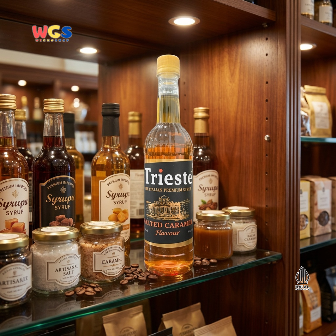 Trieste Syrup Premium Salted Caramel Flavor 650ml – Delicious Salted Caramel Syrup for Drinks