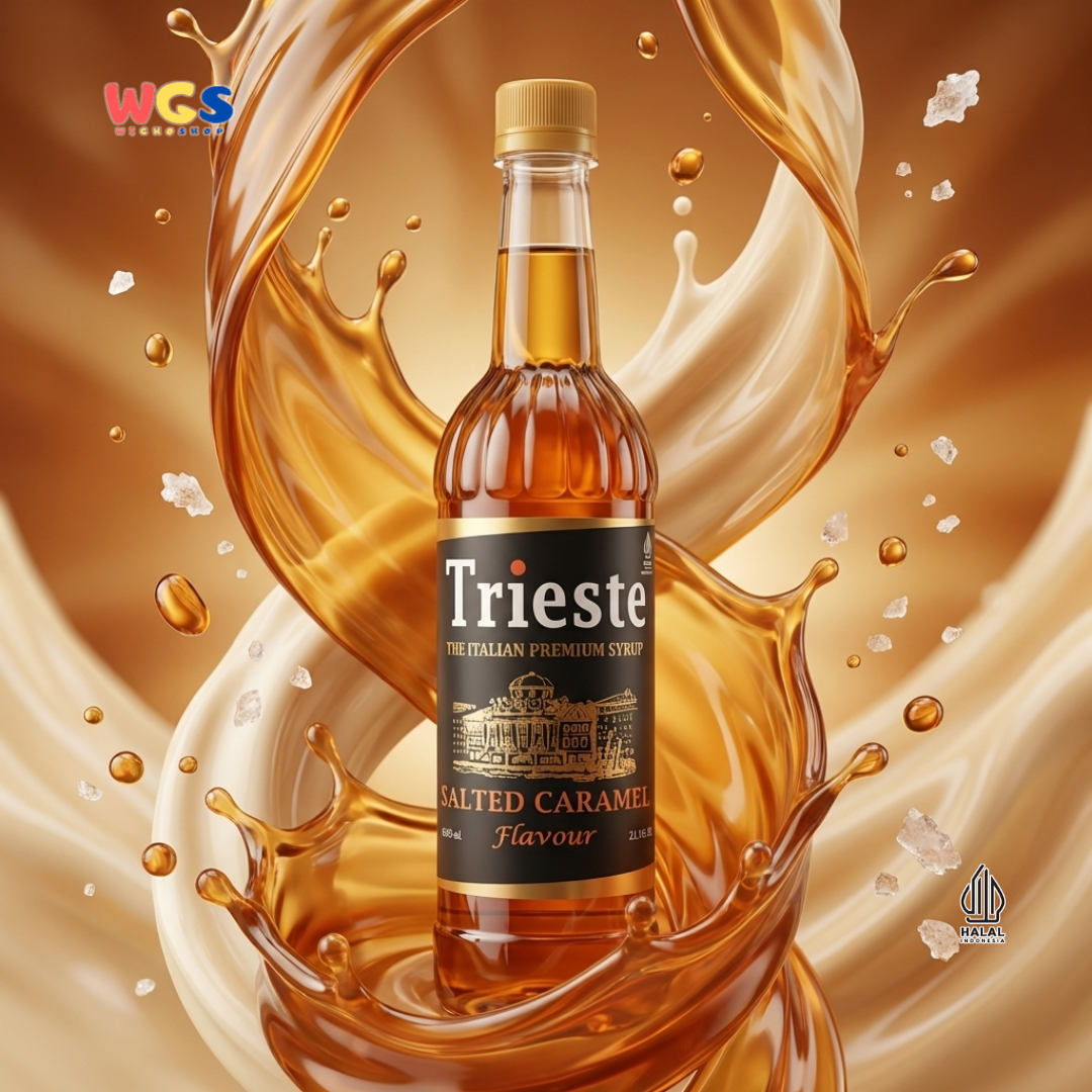 Trieste Syrup Premium Salted Caramel Flavor 650ml – Delicious Salted Caramel Syrup for Drinks