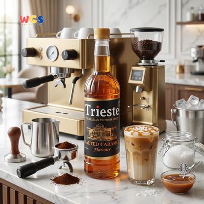 Trieste Syrup Premium Salted Caramel Flavor 650ml – Delicious Salted Caramel Syrup for Drinks
