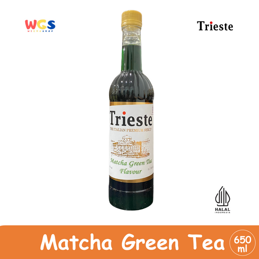 Trieste Syrup Matcha Green Tea Premium Flavor 650ml - Halal MUI - Minuman Kekinian - Bubble Tea