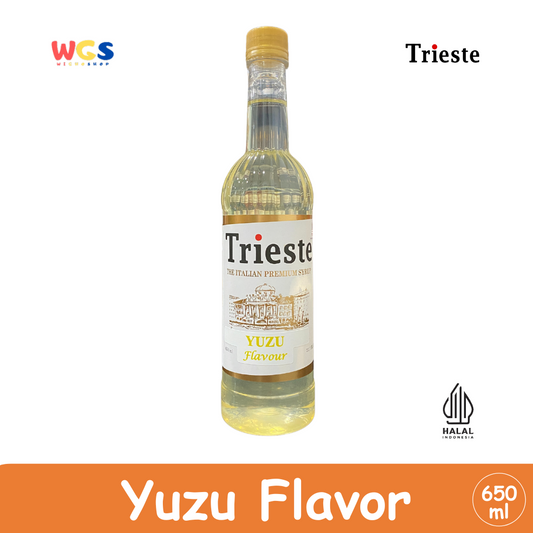 Trieste Syrup Yuzu Premium Flavor 650ml - Halal MUI - Boba, Milk Tea, Bubble Tea - Minuman Kekinian