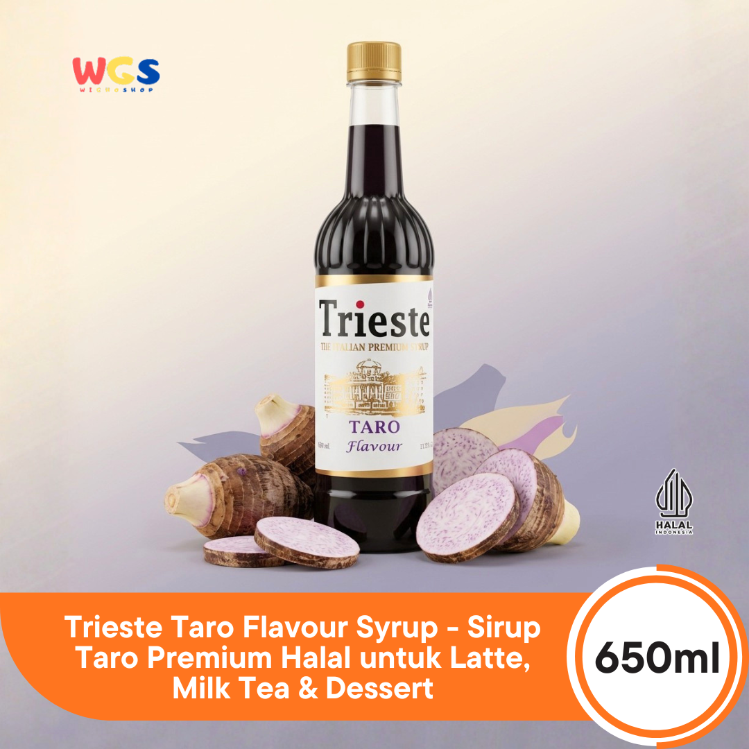 Trieste Syrup Premium Taro Flavor 650ml – Soft &amp; Sweet Taro Flavored Syrup for Drinks &amp; Desserts