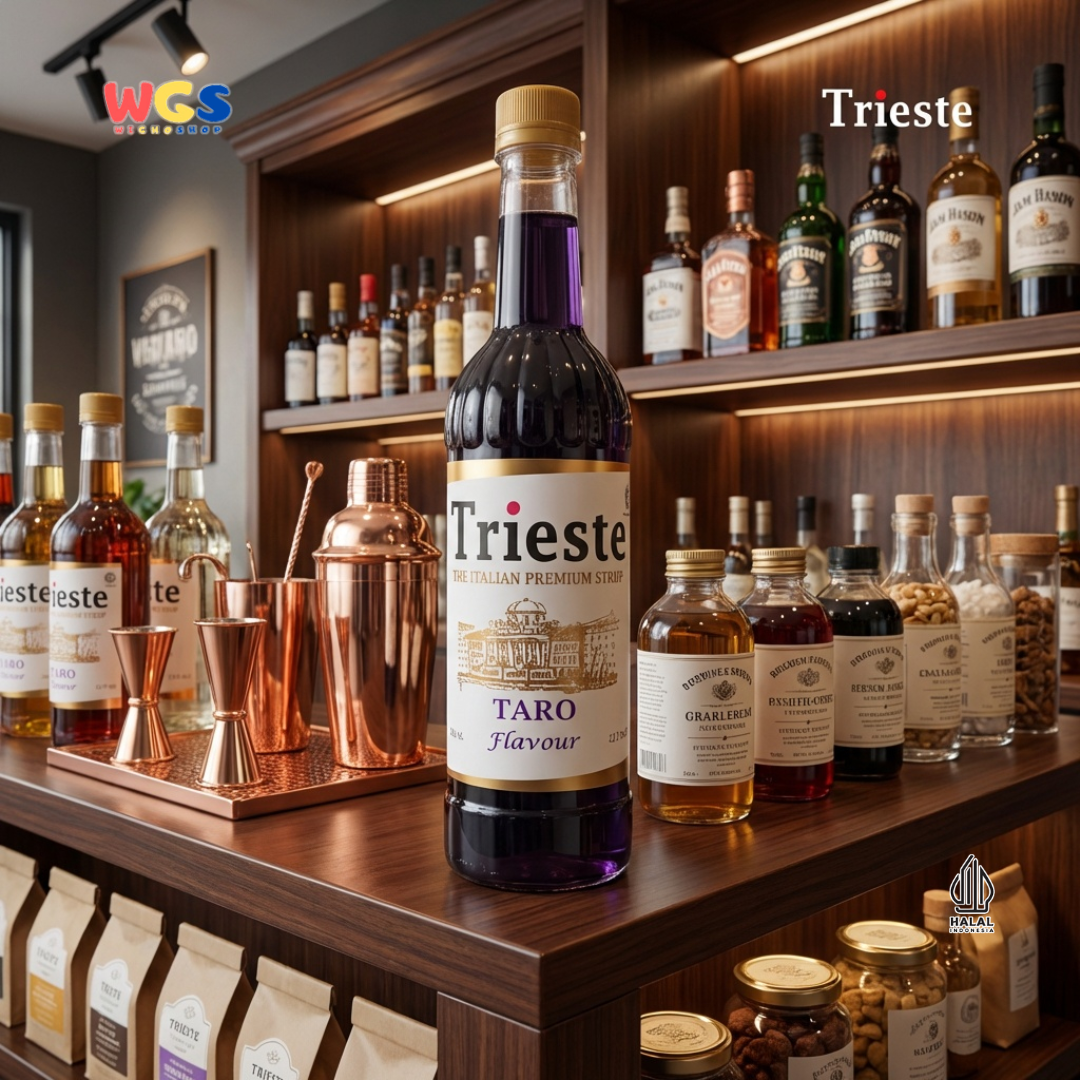 Trieste Syrup Premium Taro Flavor 650ml – Soft &amp; Sweet Taro Flavored Syrup for Drinks &amp; Desserts