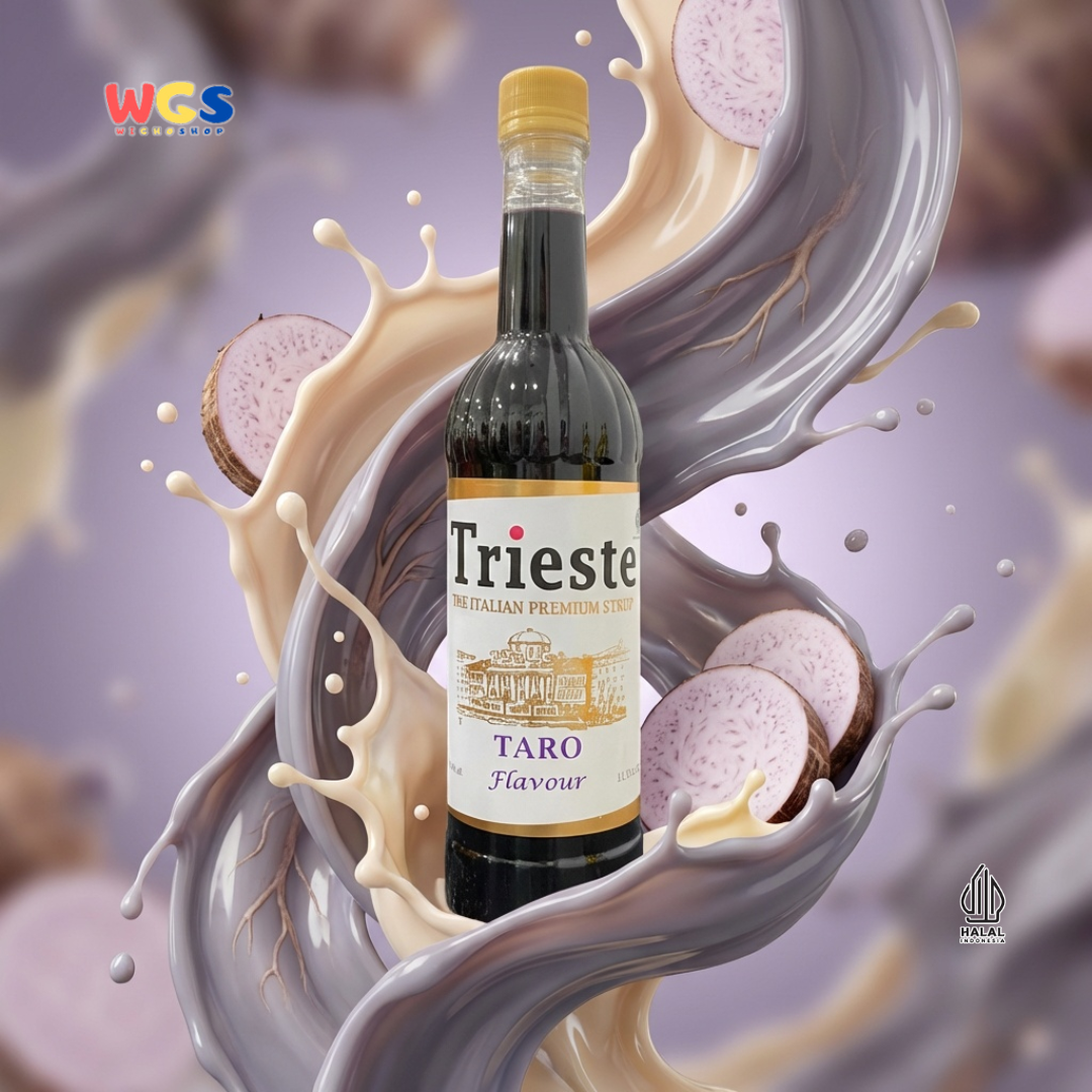 Trieste Syrup Premium Taro Flavor 650ml – Soft &amp; Sweet Taro Flavored Syrup for Drinks &amp; Desserts