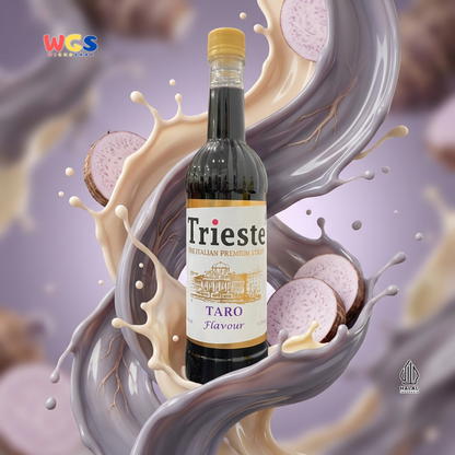 Trieste Syrup Premium Taro Flavor 650ml – Soft &amp; Sweet Taro Flavored Syrup for Drinks &amp; Desserts