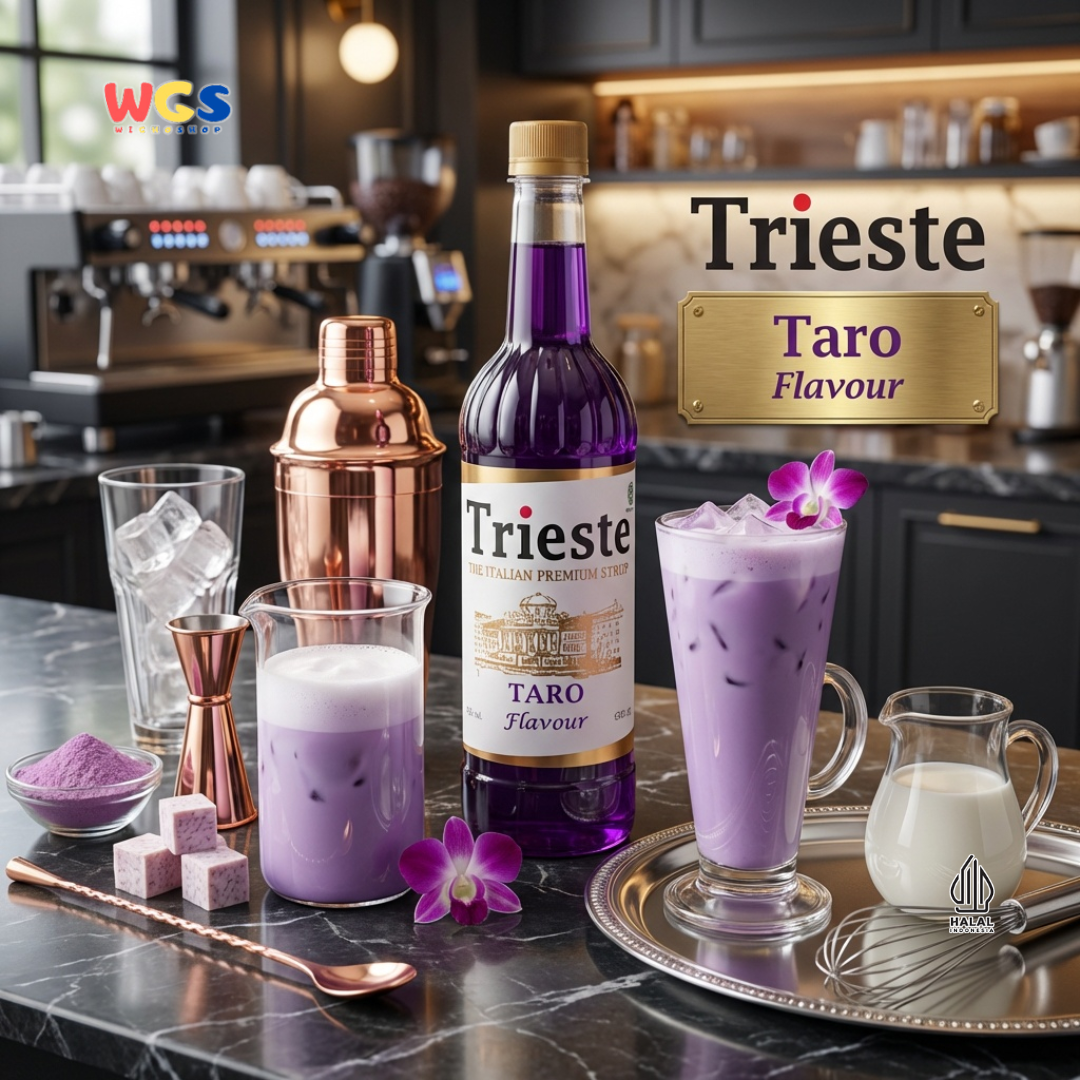 Trieste Syrup Premium Taro Flavor 650ml – Soft &amp; Sweet Taro Flavored Syrup for Drinks &amp; Desserts