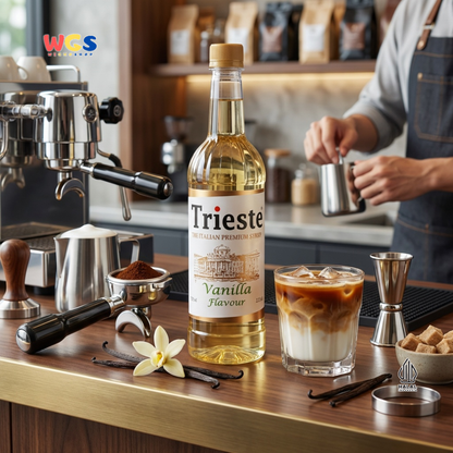 Trieste Vanilla Syrup 650ml - Sirup Vanilla Premium untuk Kopi, Latte, Milkshake & Dessert