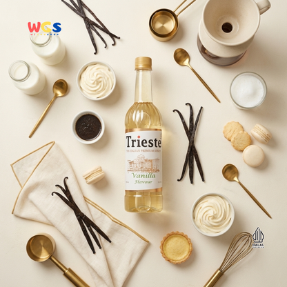 Trieste Vanilla Syrup 650ml - Sirup Vanilla Premium untuk Kopi, Latte, Milkshake & Dessert