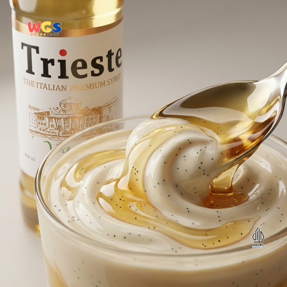 Trieste Vanilla Syrup 650ml - Sirup Vanilla Premium untuk Kopi, Latte, Milkshake & Dessert