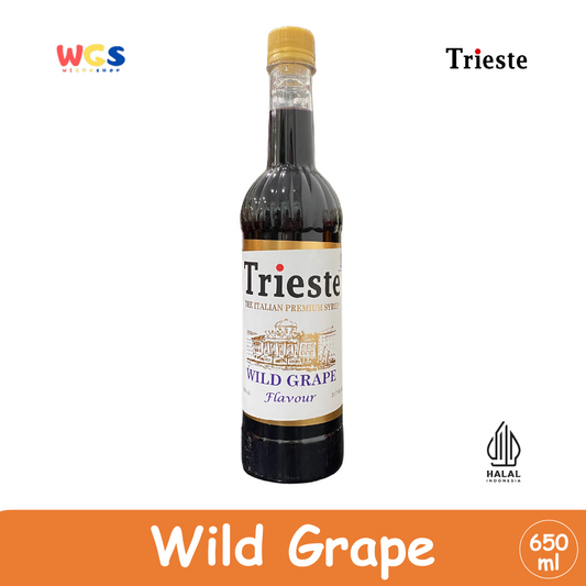 Trieste Wild Grape Flavour Syrup Premium 650ml - Halal MUI - Minuman Kekinian - Boba - Bubble Tea