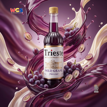 Trieste Wild Grape Syrup 650ml - Sirup Anggur Halal Premium untuk Soda, Tea & Mocktail