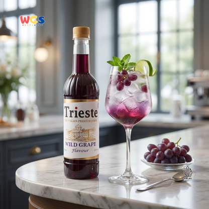 Trieste Wild Grape Syrup 650ml - Sirup Anggur Halal Premium untuk Soda, Tea & Mocktail