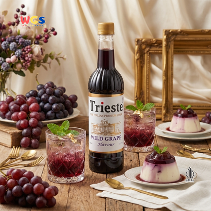 Trieste Wild Grape Syrup 650ml - Sirup Anggur Halal Premium untuk Soda, Tea & Mocktail