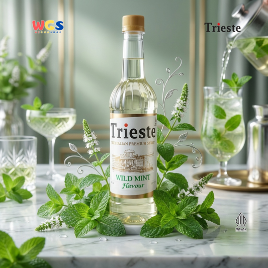 Trieste Wild Mint Flavor Syrup Premium 650ml – Natural Mint Syrup for Drinks &amp; Desserts
