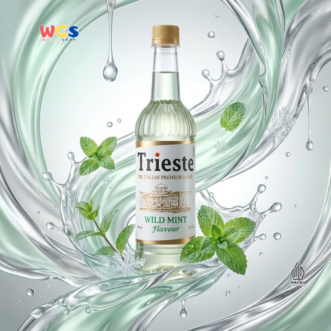 Trieste Wild Mint Flavor Syrup Premium 650ml – Natural Mint Syrup for Drinks &amp; Desserts
