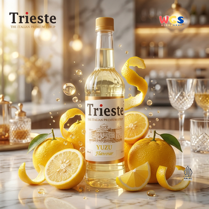 Trieste Yuzu Syrup Flavour 650ml - Sirup Yuzu Premium untuk Minuman, Soda, Mocktail dan Dessert