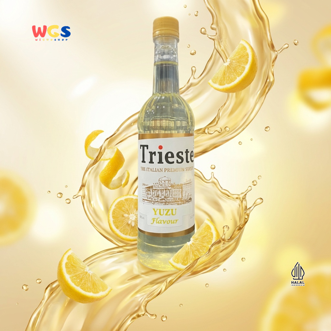 Trieste Yuzu Syrup Flavour 650ml - Sirup Yuzu Premium untuk Minuman, Soda, Mocktail dan Dessert