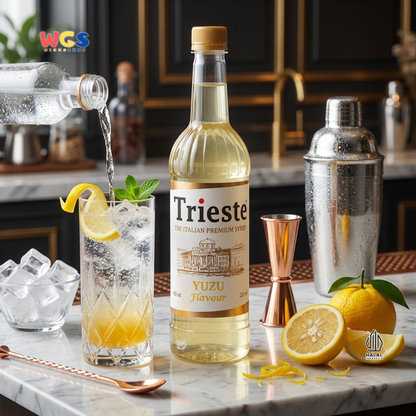 Trieste Yuzu Syrup Flavour 650ml - Sirup Yuzu Premium untuk Minuman, Soda, Mocktail dan Dessert