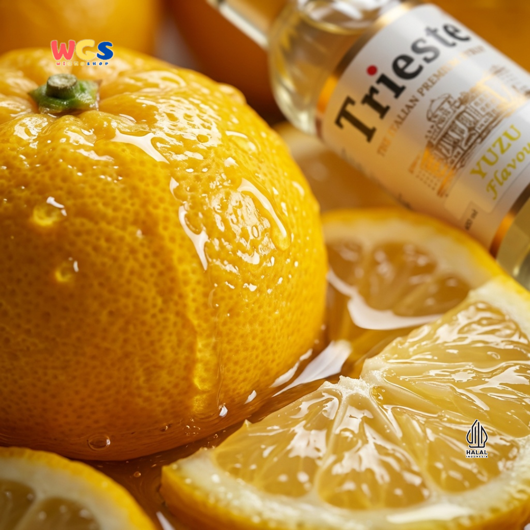 Trieste Yuzu Syrup Flavour 650ml - Sirup Yuzu Premium untuk Minuman, Soda, Mocktail dan Dessert