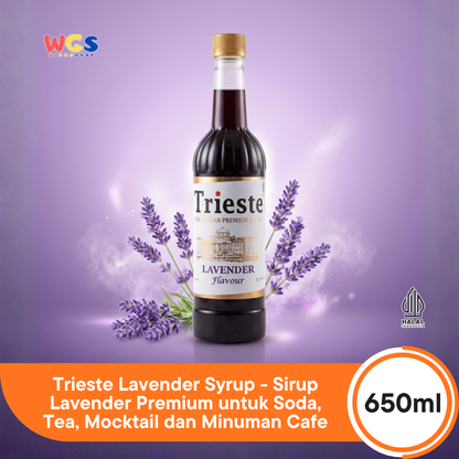 Trieste Syrup Premium Lavender Flavor 650ml – Fragrant &amp; Soft Lavender Flavored Syrup for Drinks