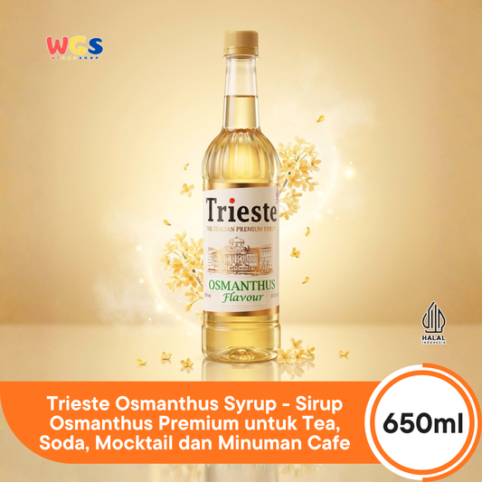 Trieste Syrup Premium Osmanthus Flavour 650ml – Sirup Rasa Bunga Osmanthus Lembut & Wangi