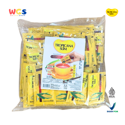 Tropicana Slim Sweetener Classic 160 Sachets – Sugar-Free, Low-Calorie Sweetener
