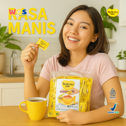 Tropicana Slim Sweetener Classic 160 Sachets – Sugar-Free, Low-Calorie Sweetener