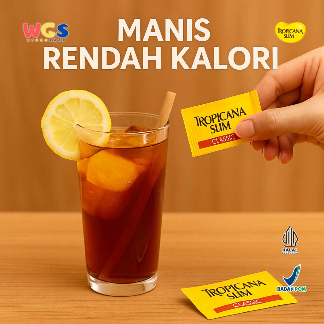 Tropicana Slim Sweetener Classic 160 Sachets – Sugar-Free, Low-Calorie Sweetener