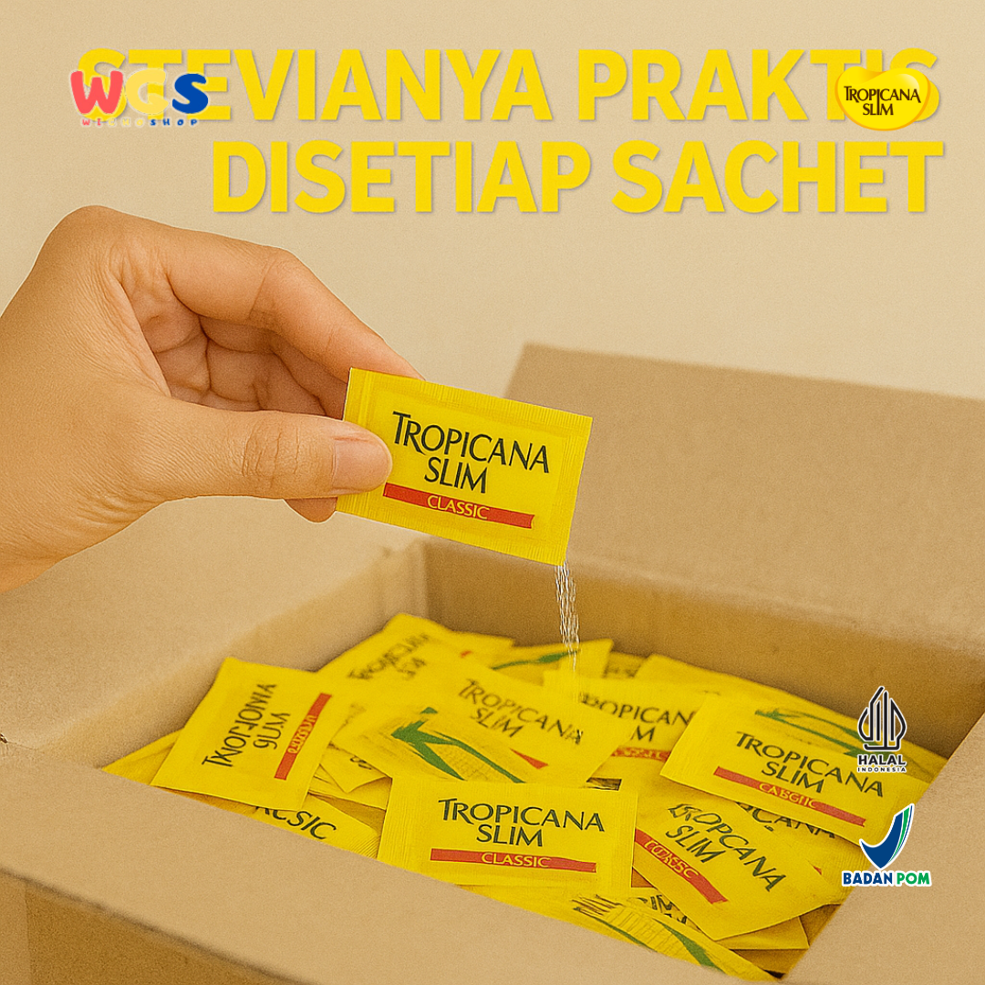 Tropicana Slim Sweetener Classic 160 Sachets – Sugar-Free, Low-Calorie Sweetener