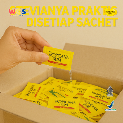 Tropicana Slim Sweetener Classic 160 Sachets – Sugar-Free, Low-Calorie Sweetener