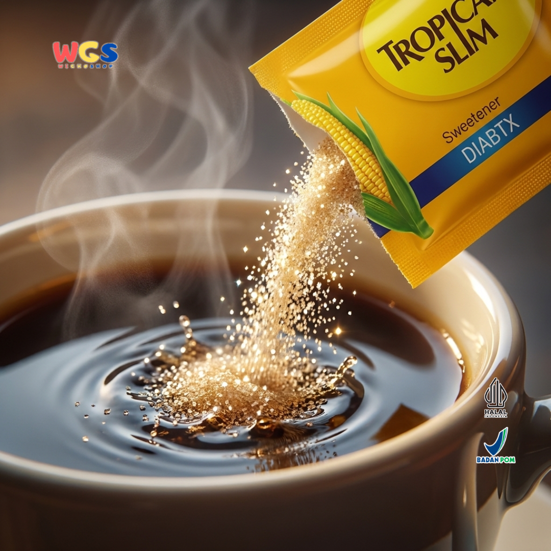 Tropicana Slim Sweetener DIABTX 270g (150 Sachet x 1.8g) - Pemanis Rendah Kalori Halal untuk Kopi, Teh & Minuman