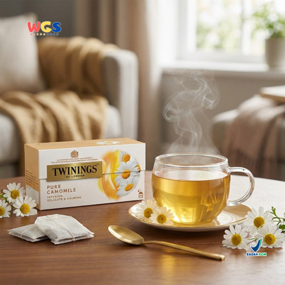 Twinings Pure Camomile Tea 25 Tea Bags 25g - Teh Chamomile Celup Premium Herbal Tea