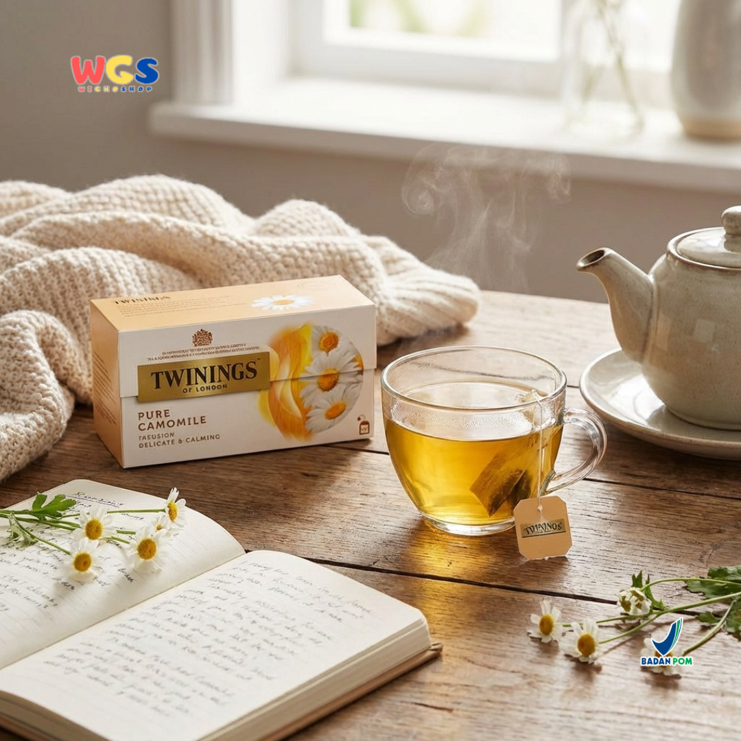 Twinings Pure Camomile Tea 25 Tea Bags 25g - Teh Chamomile Celup Premium Herbal Tea